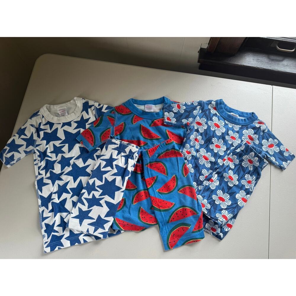 Hanna Andersson , summer cotton pajama bundle unisex size 6/7